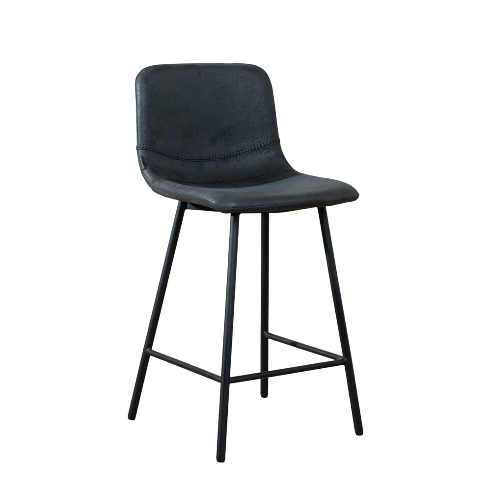 Barkruk Brao eco-leer zwart