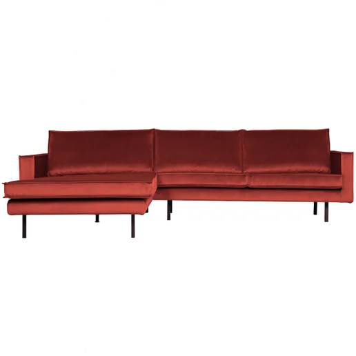 Chaise longue Vesto polyester rood links