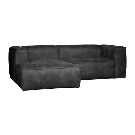 Chaise longue zwart links