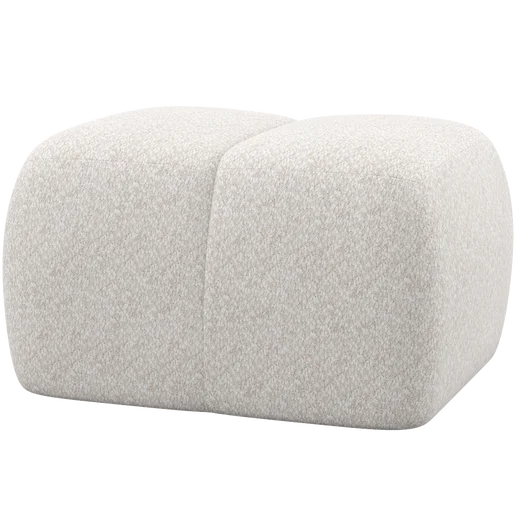 Poef chenille beige 84 cm