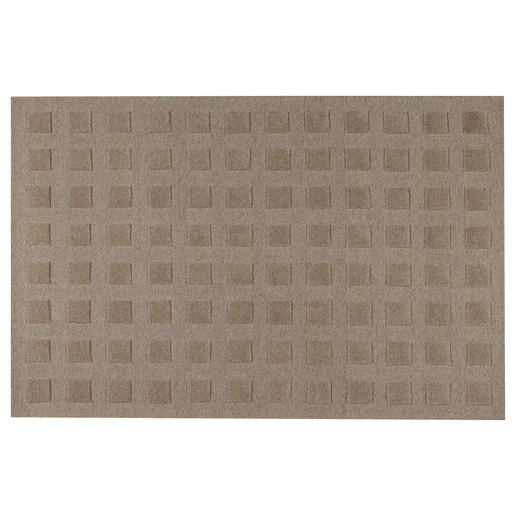 Vloerkleed wol beige 170 cm