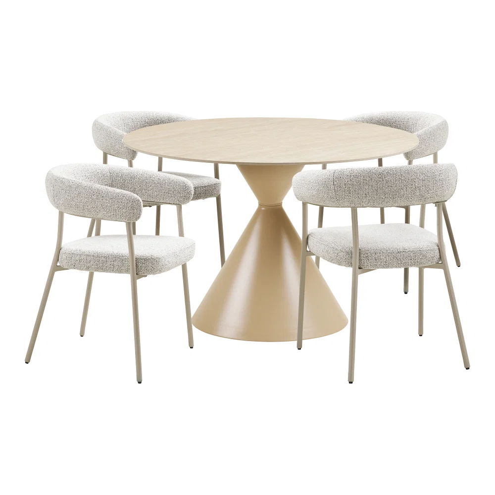 Eethoek staal zand 58 cm