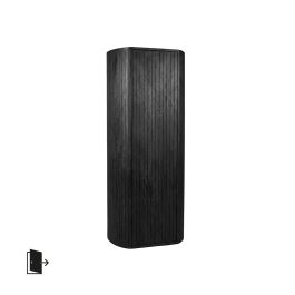 Kast mangohout zwart 62 × 140 cm hoog