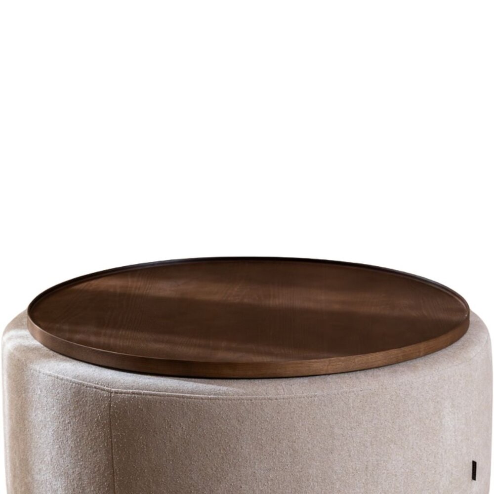 Decoratie eikenfineer rustiek eiken rond Ø89 cm