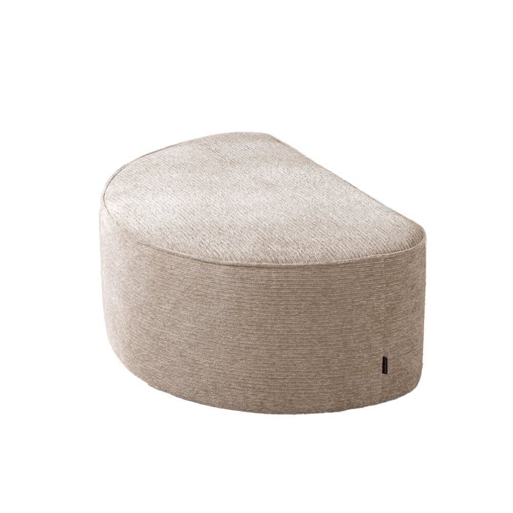 Poef polyester taupe 58 cm
