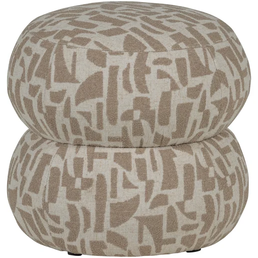 Poef polyester beige 43 cm