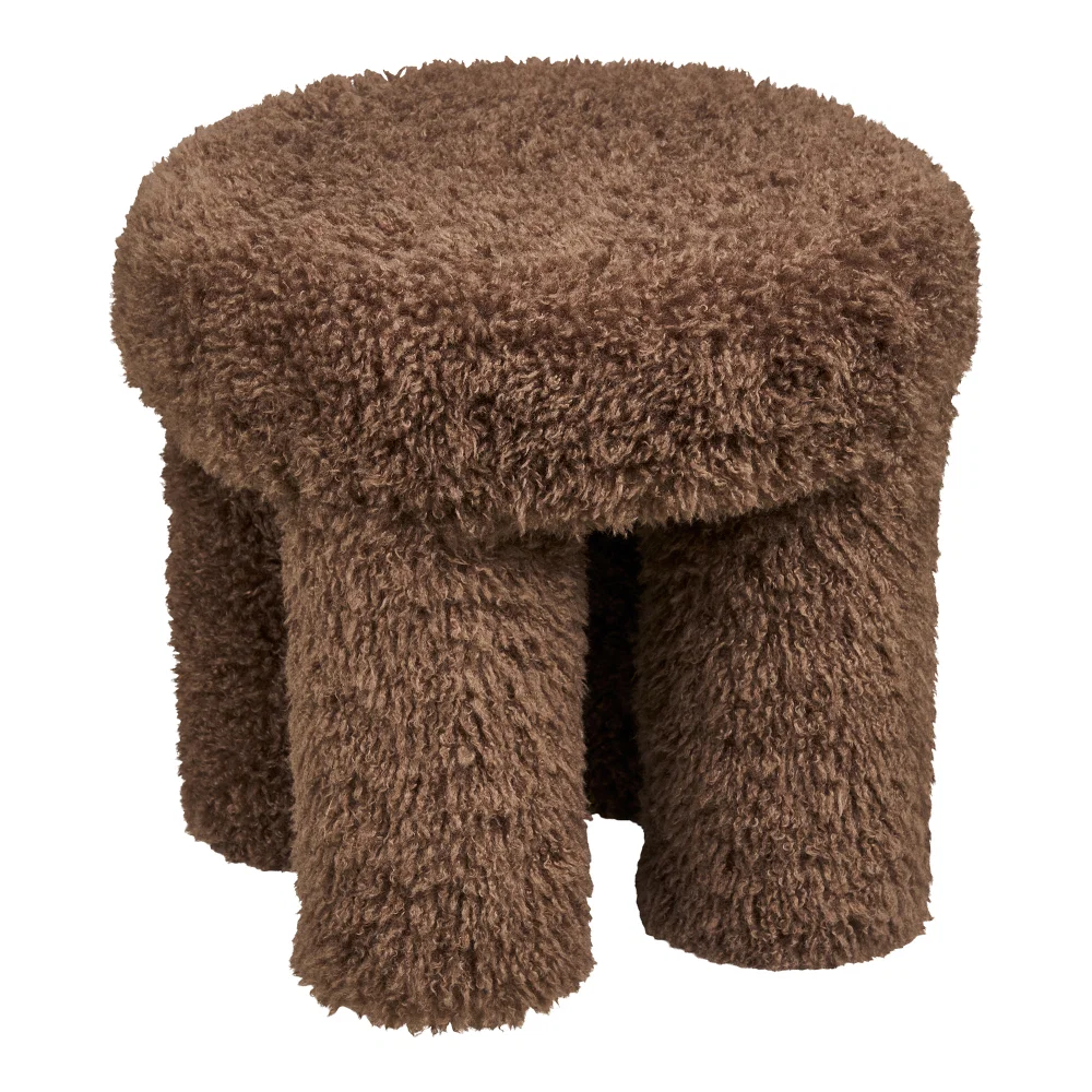 Poef Lorla polyester bruin 42 cm
