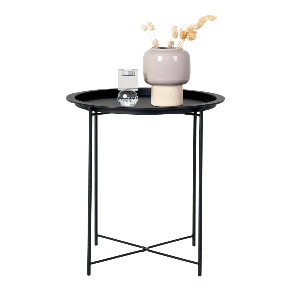 Bijzettafel Ilel staal zwart 47 cm