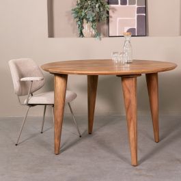 Eettafel Zelel mangohout naturel smooth 120 cm
