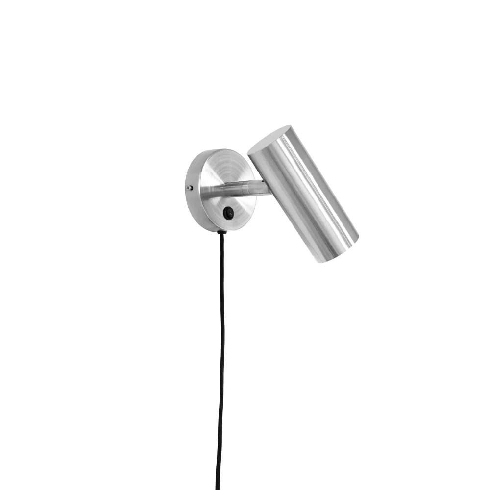 Wandlamp staal zilver