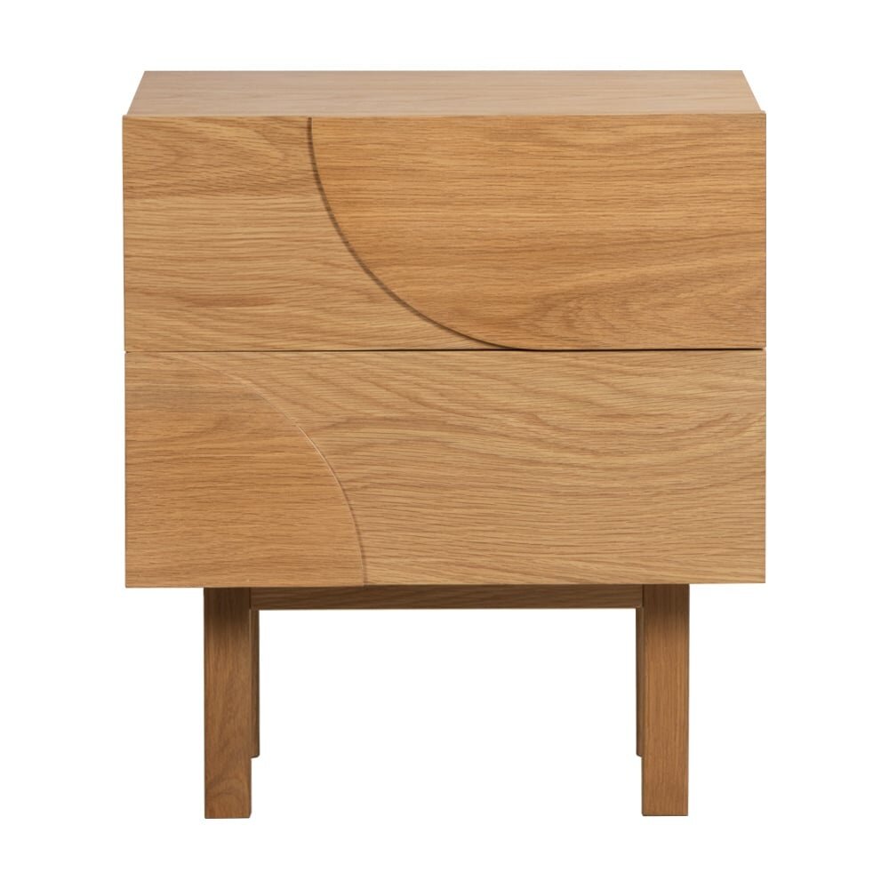 Bijzettafel MDF blank eiken 48 × 55 cm