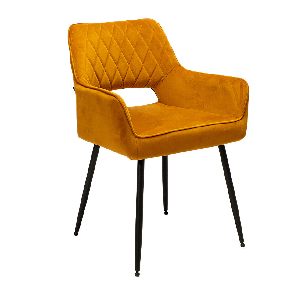 Stoel velours okergeel 57 cm