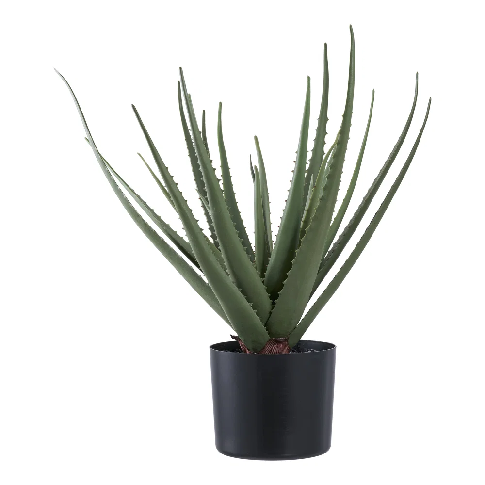 Kunstplant Linis kunststof groen 31 cm