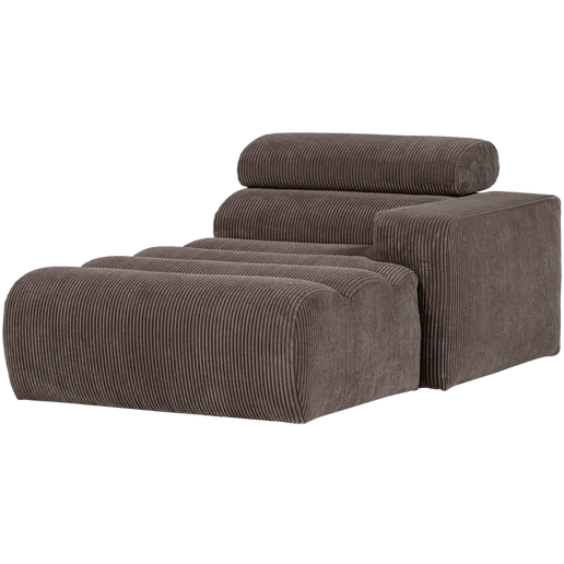 Chaise longue bruin rechts 109 cm