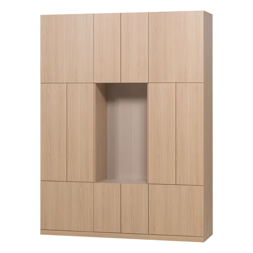 Kast spaanplaat naturel 162 cm