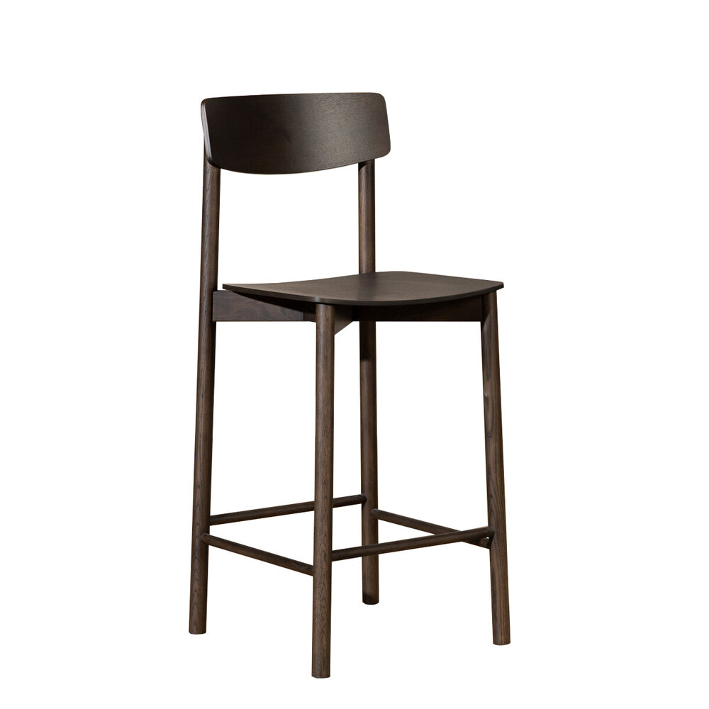 Barkruk multiplex walnoot 68 cm