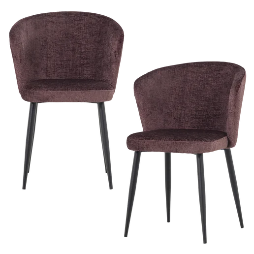 Eetkamerstoel velours set van 2 57 cm