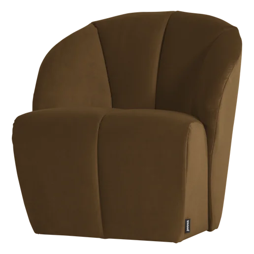Fauteuil velours geel