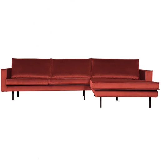 Chaise longue Calvo polyester rood rechts 300 cm