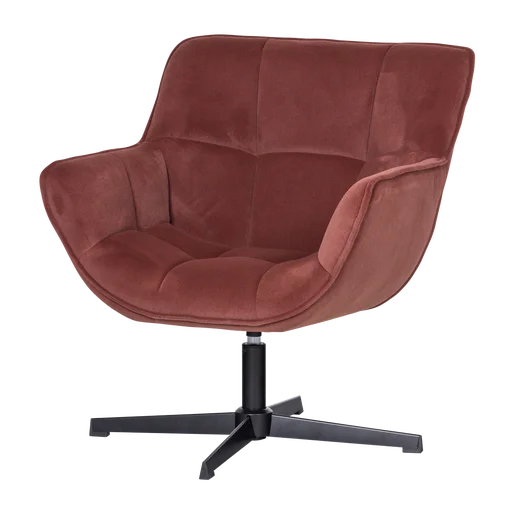 Fauteuil velours rood 71 cm