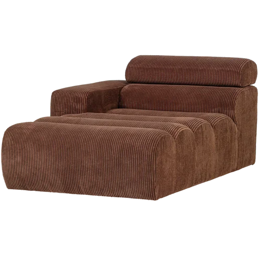 Chaise longue oranje links 109 cm