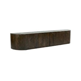 Tv-meubel mangohout espresso 190 × 35 cm hoog