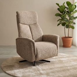 Fauteuil royal bouclé mushroom 170 74 cm