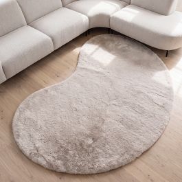 Vloerkleed polyester licht taupe 230 × 1 cm hoog