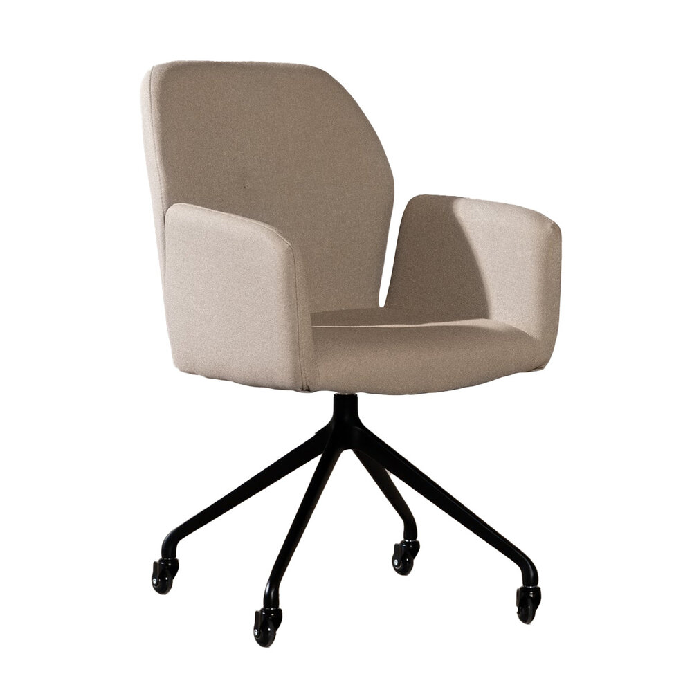 Stoel gerecycled polyester taupe 57 cm