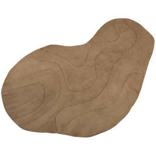 Vloerkleed Lanla polyester bruin 170 cm