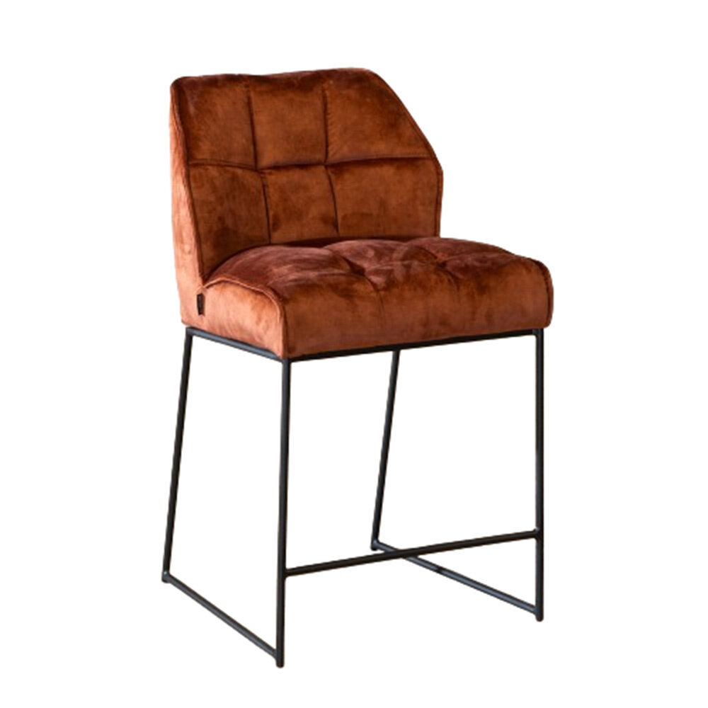 Barkruk velours koper 70 cm