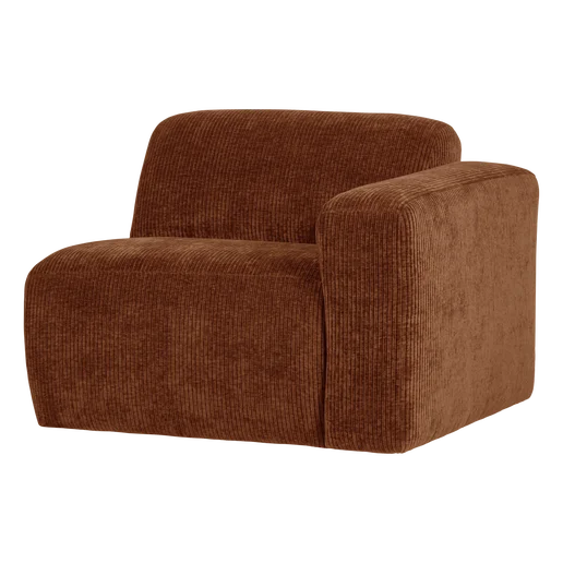 Bank bruin 1-zits rechts 105 cm