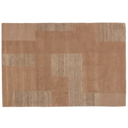 Vloerkleed wol beige 170 × 1 cm hoog