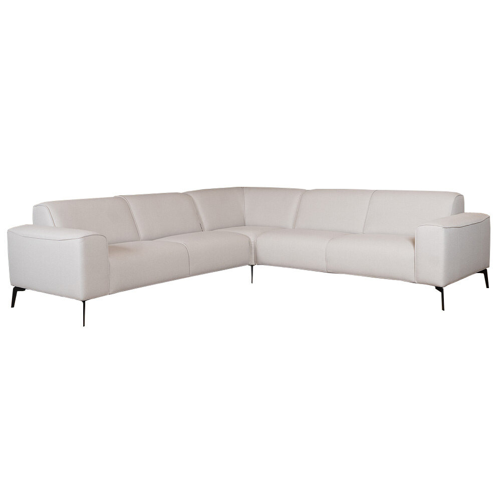 Hoekbank polyester grijs links rechts