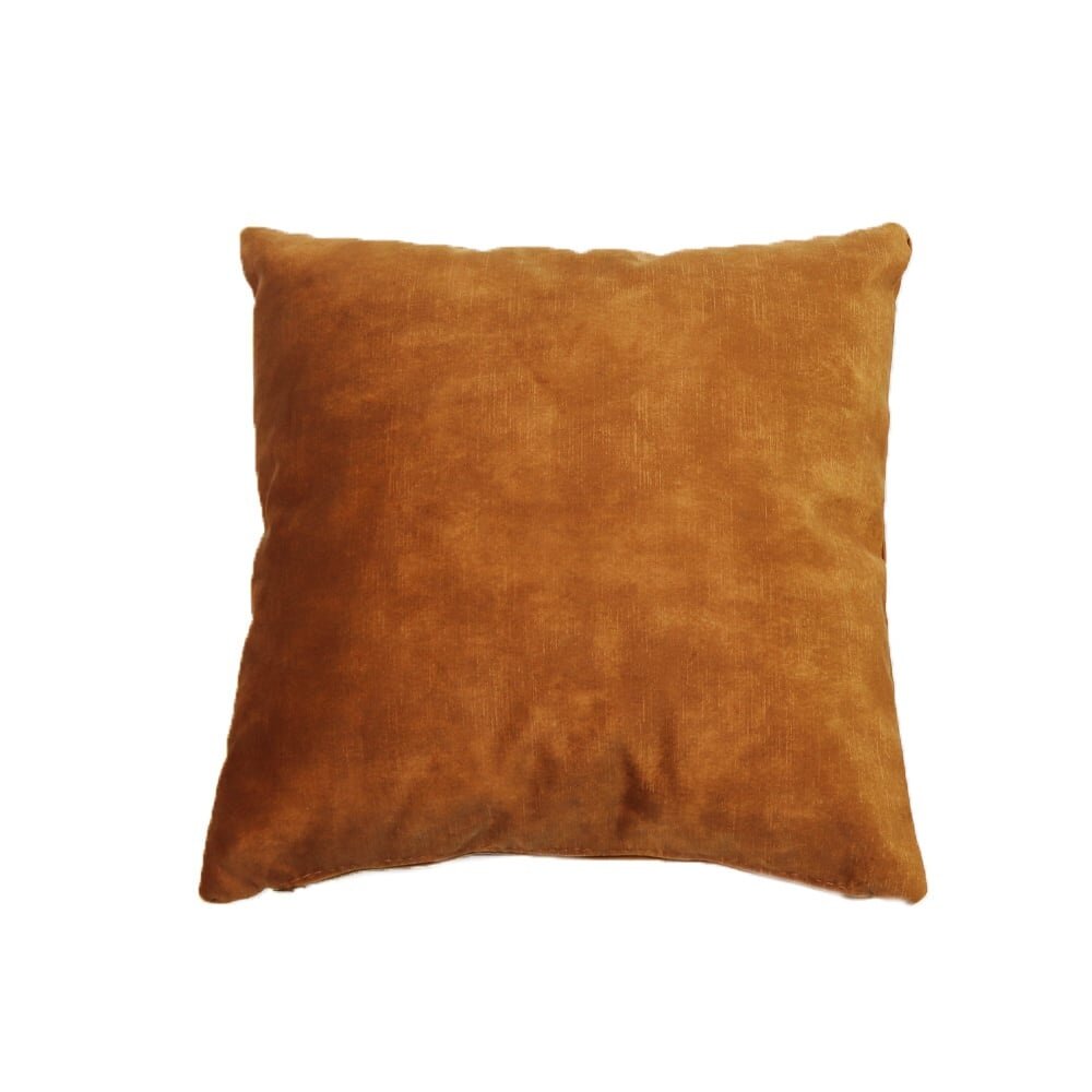 Kussen velours okergeel 45 × 45 cm