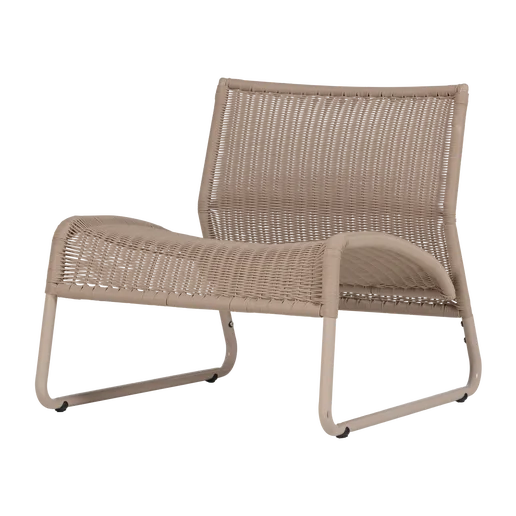 Loungestoel kunststof naturel