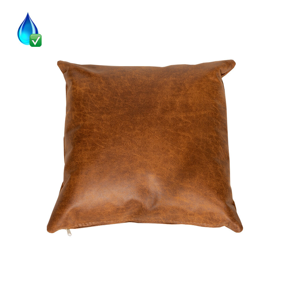 Kussen eco-leer cognac 45 × 45 cm