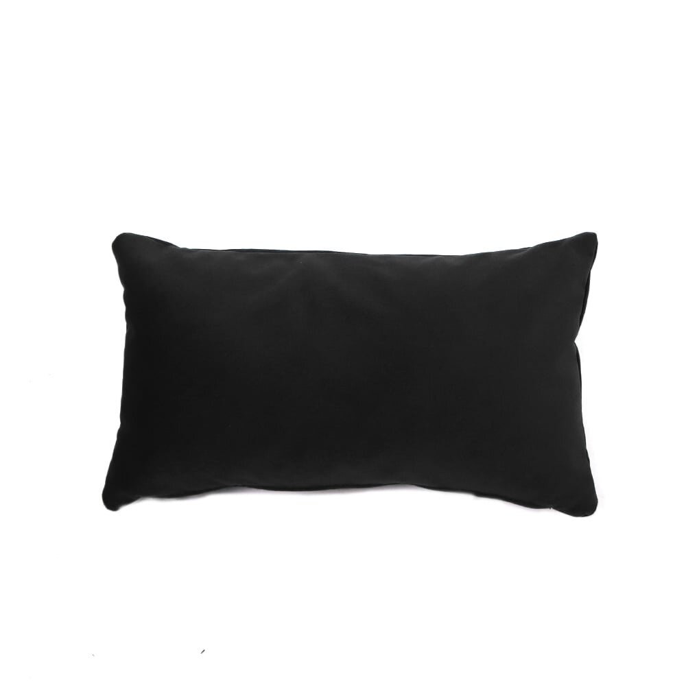 Kussen velours zwart 25 × 45 cm