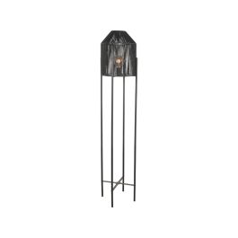 Vloerlamp jute zwart