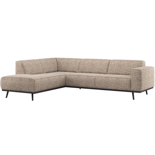 Hoekbank bruin links 274 cm