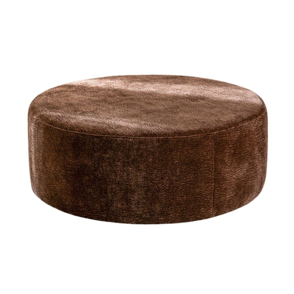 Poef chenille mocha rond Ø100 cm
