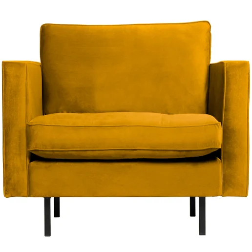 Fauteuil Linvo velours geel 98 cm