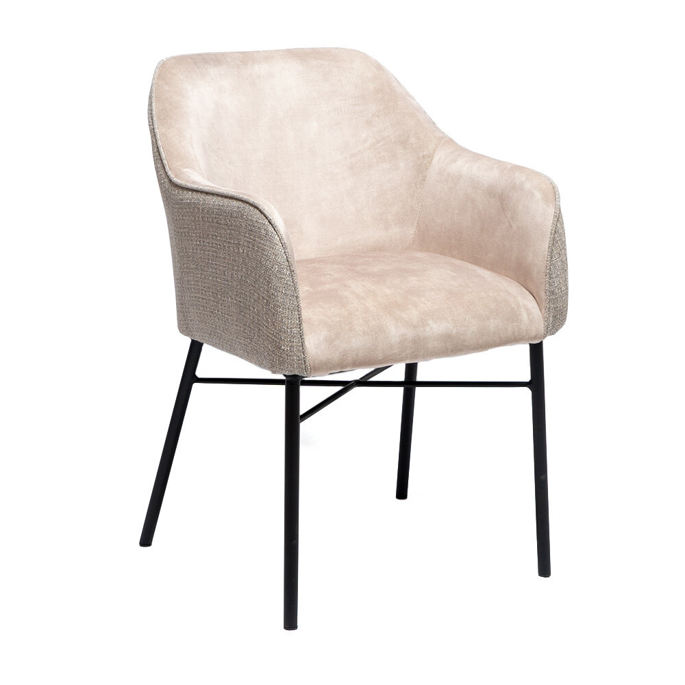 Stoel velours beige 57 cm