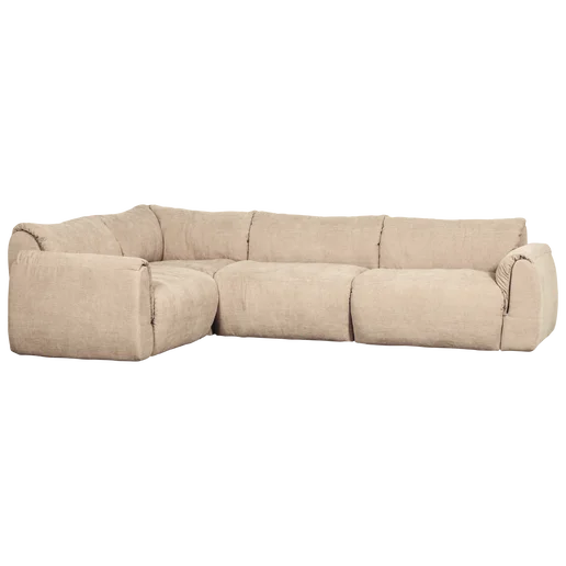 Hoekbank Graen polyester beige links