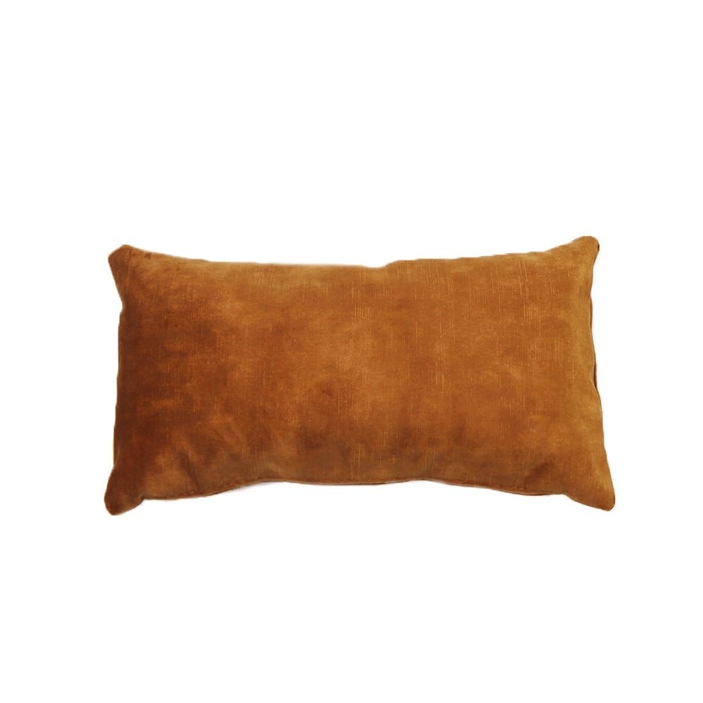 Kussen velours okergeel 25 × 45 cm