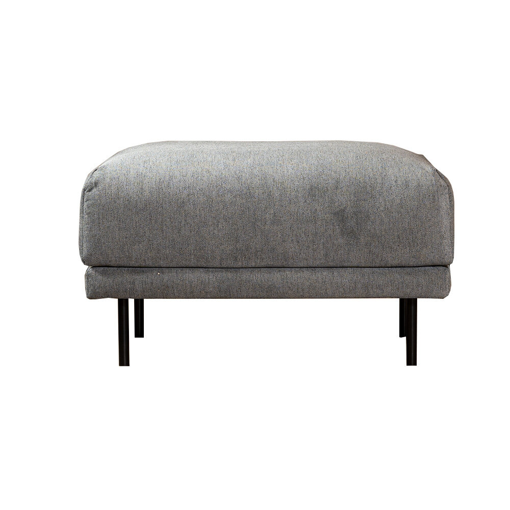 Poef polyester antraciet 90 × 54 cm hoog