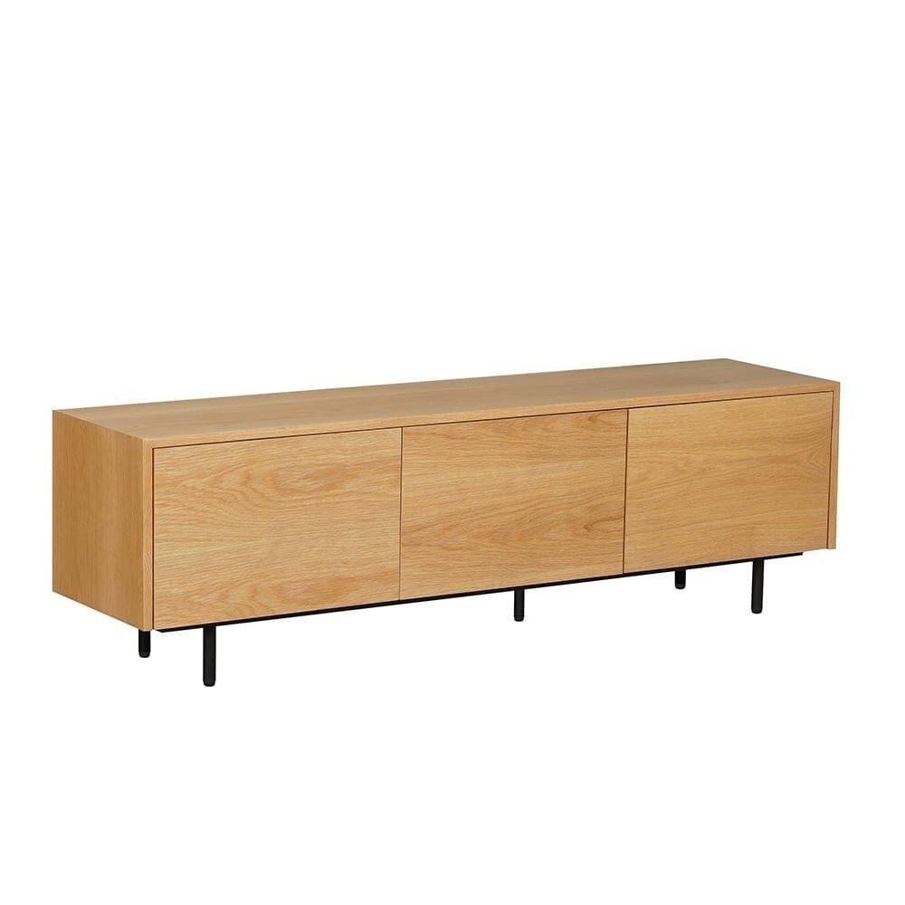 Tv-meubel rubberwood blank eiken 150 cm 150 cm