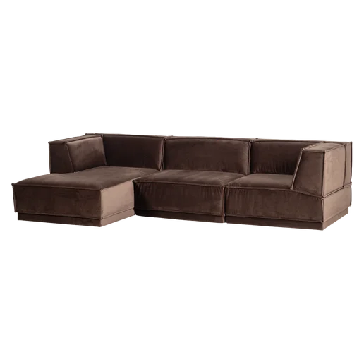 Chaise longue velours links 286 cm