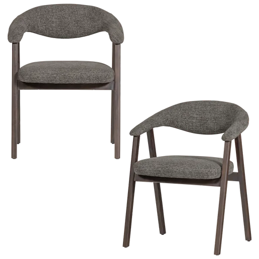Eetkamerstoel geweven stof set van 2 60 cm