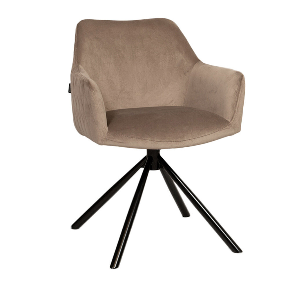 Stoel Jason velours taupe 60 × 79 cm hoog